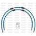 RACE FRONT BRAKE HOSE KIT VENHILL POWERHOSEPLUS SUZ-18001FS-TB (2 HOSES IN KIT) TRANSLUCENT BLUE HOSES, STAINLESS STEEL FITTINGS