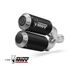 2 SILENCERS KIT MIVV MK3 D.043.SM3B BLACK STAINLESS STEEL