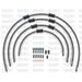 STANDARD FRONT BRAKE HOSE KIT VENHILL POWERHOSEPLUS BMW-11001FB-CB (4 HOSES IN KIT) CARBON HOSES, BLACK FITTINGS