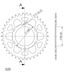 REAR ALU SPROCKET SUPERSPROX RAL-1526:39-BLK CRNI 39T, 520