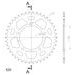 REAR ALU SPROCKET SUPERSPROX RAL-703:42-BLK CRNI 42T, 520