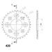 REAR ALU SPROCKET SUPERSPROX RAL-214:34-BLK CRNI 34T, 420