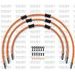 STANDARD FRONT BRAKE HOSE KIT VENHILL POWERHOSEPLUS YAM-8005FB-OR (3 HOSES IN KIT) ORANGE HOSES, BLACK FITTINGS