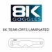 LAMINATED TEAR-OFFS ARIETE 8K 12964-8KLL FOR 8K GOGGLES WITH RETENTION SYSTÉM