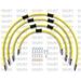 STANDARD FRONT BRAKE HOSE KIT VENHILL POWERHOSEPLUS BMW-11001F-YE (4 HOSES IN KIT) YELLOW HOSES, CHROMED FITTINGS