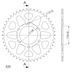 REAR ALU SPROCKET SUPERSPROX RAL-1526:45-BLK CRNI 45T, 520