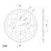 REAR ALU SPROCKET SUPERSPROX RAL-1334:45-BLK CRNI 45T, 530