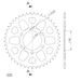 REAR ALU SPROCKET SUPERSPROX RAL-478:45-BLK CRNI 45T, 520