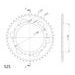REAR ALU SPROCKET SUPERSPROX RAL-6:45-BLK CRNI 45T, 525