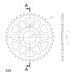 REAR ALU SPROCKET SUPERSPROX RAL-812:39-BLK CRNI 39T, 520
