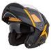 FULL FACE HELMET CASSIDA MODULO 2.0 PROFILE MATT BLACK/ GREY/ ORANGE S