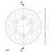 REAR ALU SPROCKET SUPERSPROX RAL-735:48-BLK CRNI 48T, 520