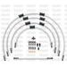 STANDARD FRONT BRAKE HOSE KIT VENHILL POWERHOSEPLUS SUZ-6014FB-WT (5 HOSES IN KIT) WHITE HOSES, BLACK FITTINGS