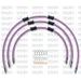 STANDARD FRONT BRAKE HOSE KIT VENHILL POWERHOSEPLUS TRI-9004F-PU (3 HOSES IN KIT) PURPLE HOSES, CHROMED FITTINGS