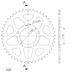 REAR ALU SPROCKET SUPERSPROX RAL-7091:46-BLK CRNI 46T, 520
