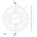 REAR ALU SPROCKET SUPERSPROX RAL-486:50-BLK CRNI 50T, 520