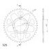 REAR ALU SPROCKET SUPERSPROX RAL-807:46-BLK CRNI 46T, 525