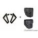 LEATHER SADDLEBAG CUSTOMACCES IBIZA API002N CRNI PAIR, WITH UNIVERSAL SUPPORT