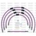 STANDARD FRONT BRAKE HOSE KIT VENHILL POWERHOSEPLUS SUZ-2006FS-PU (5 HOSES IN KIT) PURPLE HOSES, STAINLESS STEEL FITTINGS