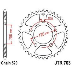 ŘETĚZOVÁ ROZETA JT JTR 703-40 40 ZUBŮ, 520
