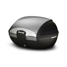 Vrchní kufr na motorku s barevným krytem SHAD SH45 stříbrná