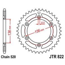 Řetězová rozeta JT JTR 822-51 51 zubů, 520