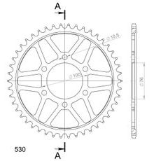 ŘETĚZOVÁ ROZETA SUPERSPROX RFE-816:46-BLK ČERNÝ 46 ZUBŮ, 530