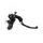 Radiální hlavní brzdový válec ACCOSSATO CL040 19x19 s černě eloxovaným tělem a zlatou výklopnou páčkou (matice+páčka)