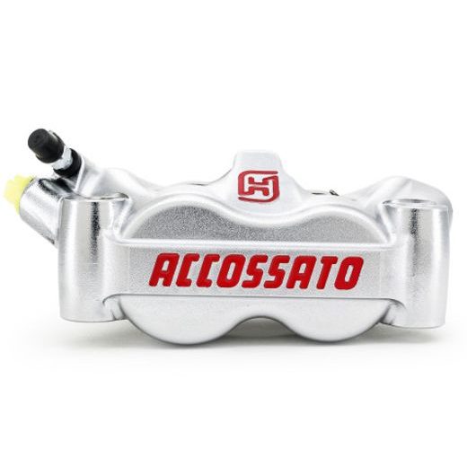 RADIÁLNÍ BRZDOVÉ TŘMENY ACCOSSATO PZ007 KOVANÝ MONOBLOK S ROZTEČÍ 100 MM S HLINÍKOVÝMI PÍSTKY