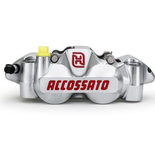 RADIÁLNÍ BRZDOVÉ TŘMENY ACCOSSATO PZ004 KOVANÝ MONOBLOK S ROZTEČÍ 108 MM S HLINÍKOVÝMI PÍSTKY