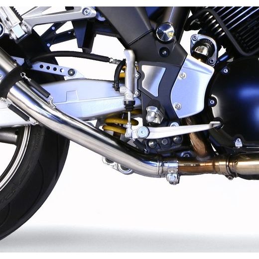 DVOJITÁ KONCOVKA VÝFUKU SLIP-ON GPR SATINOX CAT.47.SAT BROUŠENÁ NEREZOVÁ OCEL PRO YAMAHA BT 1100 BULLDOG 2002-2007
