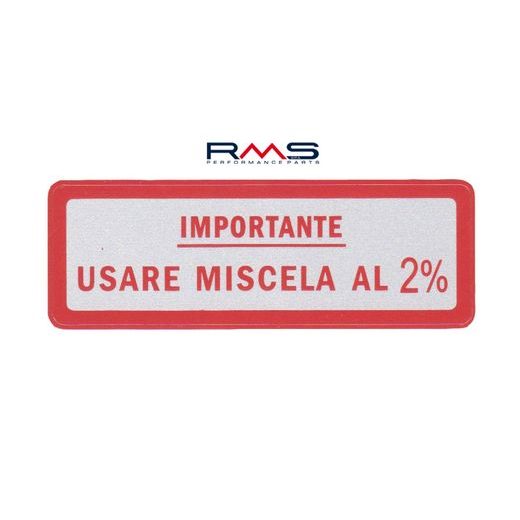 ŠTÍTEK RMS 142720480 VELKÝ "MISCELA 2%" (10 KUSŮ)