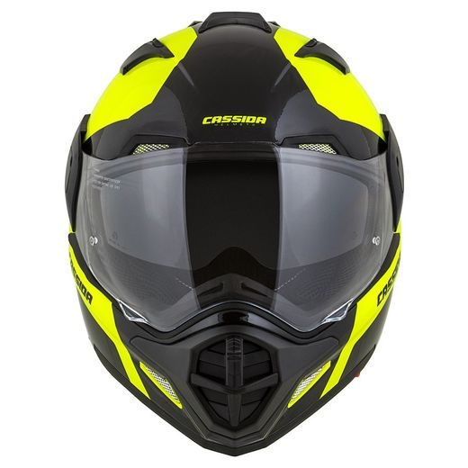 CASSIDA PŘILBA TOUR 1.1 DUAL, (ŽLUTÁ FLUO/ČERNÁ/ČERNÝ MATNÝ KŠILT, PLEXI S PŘÍPRAVOU PRO PINLOCK) 2023