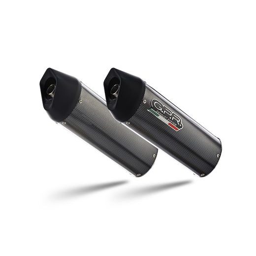 DVOJITÁ KONCOVKA VÝFUKU SLIP-ON GPR FURORE D.70.FUPO MATNÁ ČERNÁ PRO DUCATI 1098 2006-2012