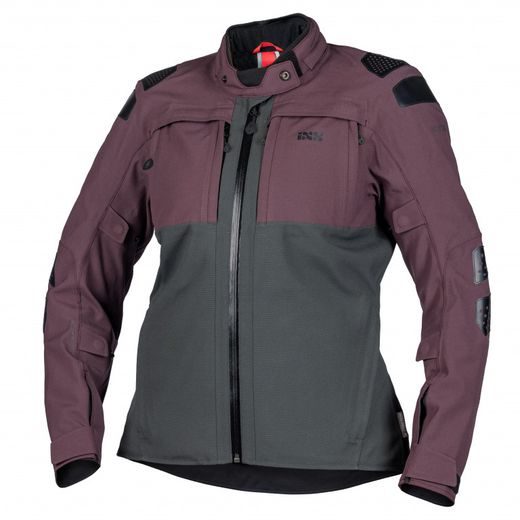 DÁMSKÁ BUNDA S LAMINOVANOU MEMBRÁNOU IXS TOURSTER-STX 3.0 X2-111607 LILKOVĚ FIALOVO-METALOVĚ ŠEDÁ M