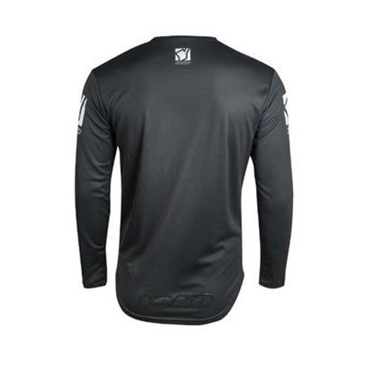 DĚTSKÝ MOTOKROSOVÝ DRES YOKO SCRAMBLE ČERNÝ / BÍLÝ S