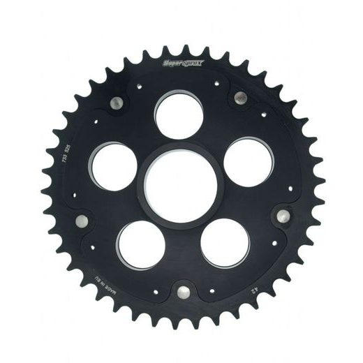 ŘETĚZOVÁ SADA D.I.D CHAIN - ZLATÝ ŘETĚZ 520 VX, X-KROUŽEK, KOLEČKO JT POGUMOVANÉ, ROZETA SUPERSPROX STEALTH PRO DUCATI MONSTER 800 S2R 2005-2007
