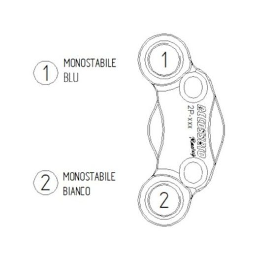 ZÁVODNÍ TLAČÍTKOVÝ PANEL – PLUG & PLAY ACCOSSATO PS013 CNC OBRÁBĚNÁ HLINÍKOVÝ SE DVĚTMA TLAČÍTKY, LEVÝ