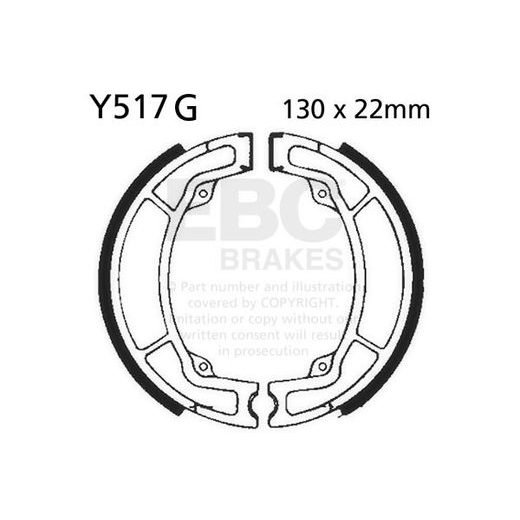 SADA BRZDOVÝCH ČELISTÍ EBC Y517G DRÁŽKOVANÝ