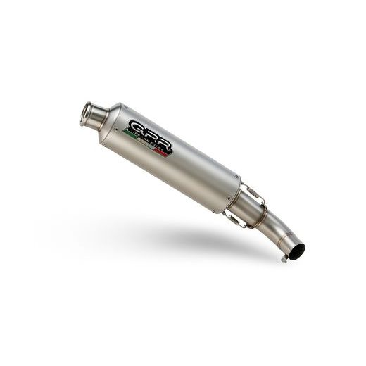 DVOJITÁ KONCOVKA VÝFUKU SLIP-ON GPR ROUND D.59.TT BROUŠENÝ TITAN