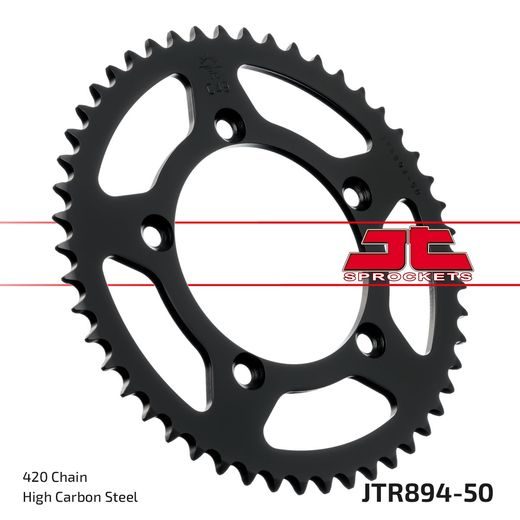 ŘETĚZOVÁ SADA EK - STŘÍBRNÝ ŘETĚZ 420 SH, NETĚSNĚNÝ, KOLEČKO JT, ROZETA JT PRO KTM SX 65 2003