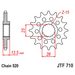 ŘETĚZOVÁ SADA EK - ZLATÝ ŘETĚZ 520 SRX, X-KROUŽEK, KOLEČKO JT POGUMOVANÉ, ROZETA JT PRO APRILIA TUAREG 660 2021-2024