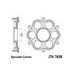 ŘETĚZOVÁ SADA EK - ZLATÝ ŘETĚZ 530 ZVX, X-KROUŽEK, KOLEČKO JT POGUMOVANÉ, HLINÍKOVÁ ROZETA JT PRO DUCATI MULTISTRADA 1200 /S/ABS 2010-2017