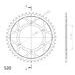 ŘETĚZOVÁ SADA D.I.D CHAIN - STŘÍBRNÝ ŘETĚZ 520 VX, X-KROUŽEK, KOLEČKO JT POGUMOVANÉ, ROZETA SUPERSPROX PRO KAWASAKI ELIMINATOR 500 / SE 2024-2025