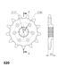 ŘETĚZOVÁ SADA EK - STŘÍBRNÝ ŘETĚZ 520 DEX, X-KROUŽEK, KOLEČKO SUPERSPROX, ROZETA SUPERSPROX STEALTH PRO HUSQVARNA WR 125 1995-1997