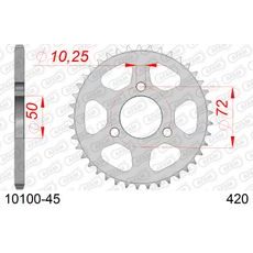 LANČENIK ZADNJI AFAM 10100-45 45T, 420