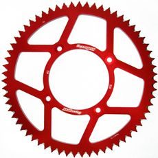 REAR ALU SPROCKET SUPERSPROX RAL-350:63-RED CRVEN 63T, 428