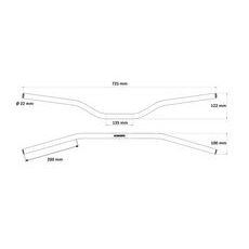 HANDLEBAR ACCOSSATO ALUMINIUM, 22 MM ORANGE