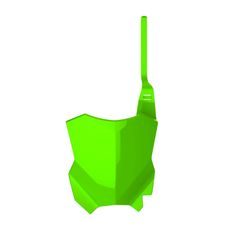 NUMBER PLATE POLISPORT 8665900006 LIME GREEN