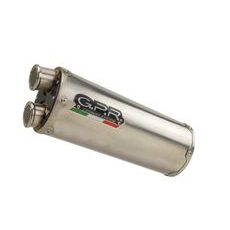 SLIP-ON EXHAUST GPR DUAL H.268.RACEDB.DUAL.IO BRUSHED STAINLESS STEEL INCLUDING LINK PIPE AND REMOVABLE DB KILLER